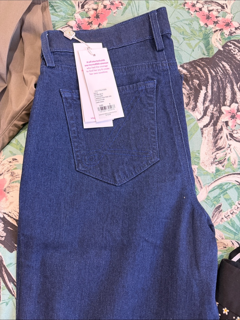 Lilly Pulitzer Dark Blue High-Rise Jeans